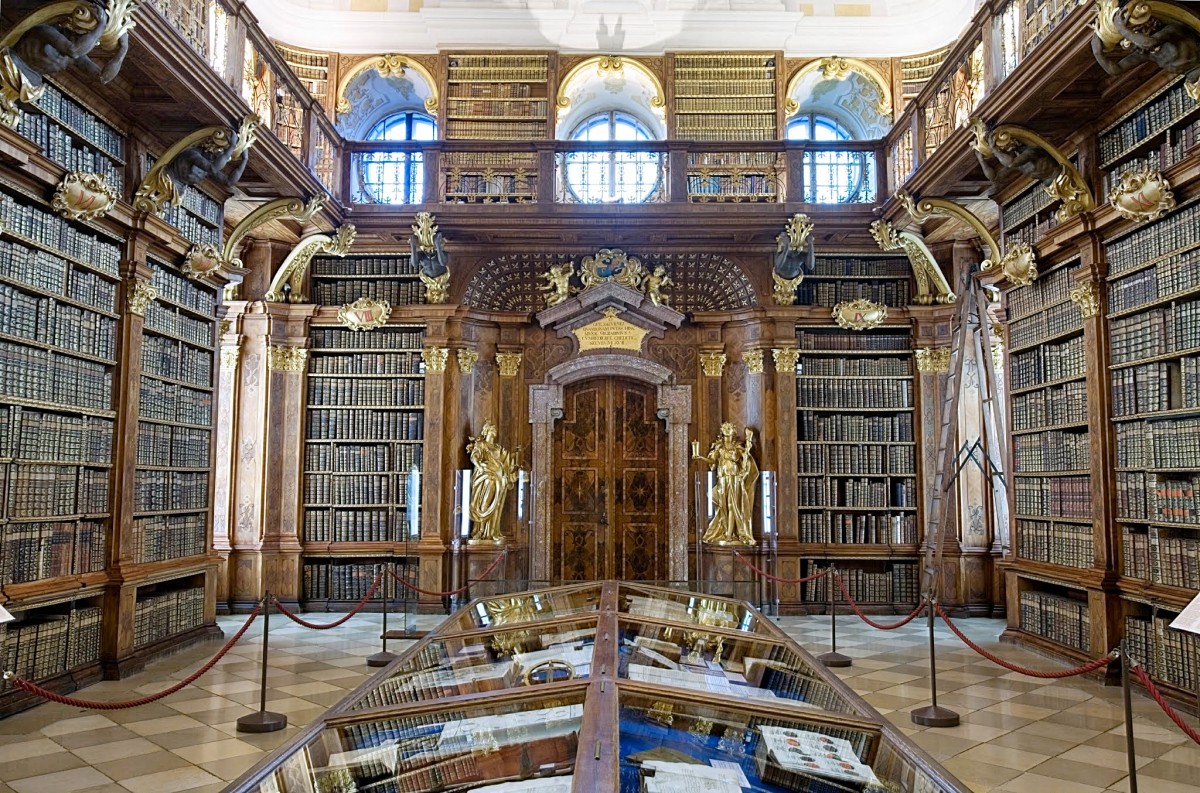 As 20 bibliotecas mais bonitas do mundo (3 são portuguesas e 1 é brasileira) Biblioteca do Mosteiro de Melk, Áustria