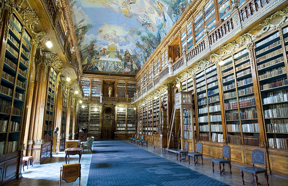 As 20 bibliotecas mais bonitas do mundo (3 são portuguesas e 1 é brasileira) Biblioteca do Mosteiro de Strahov, República Checa