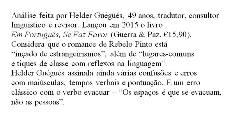 Os erros de português dos escritores