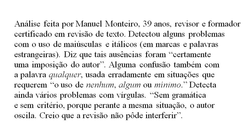 Os erros de português dos escritores