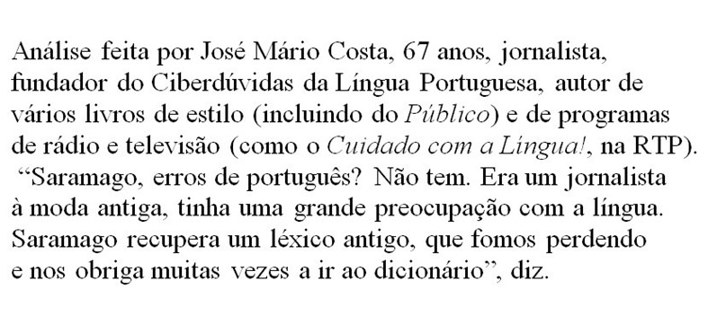 Os erros de português dos escritores