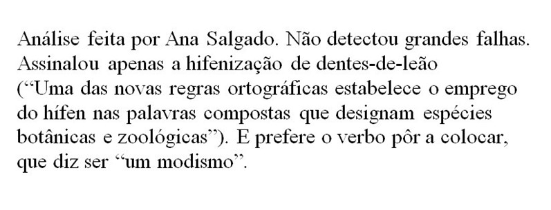 Os erros de português dos escritores