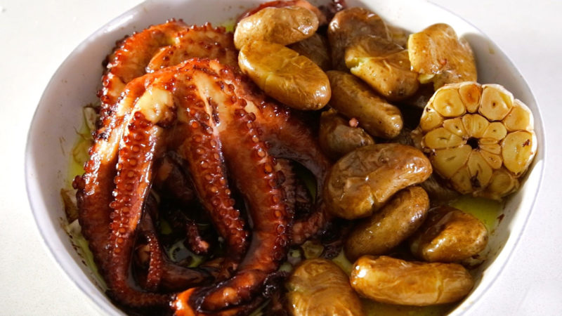 Polvo à Lagareiro, origem e receita