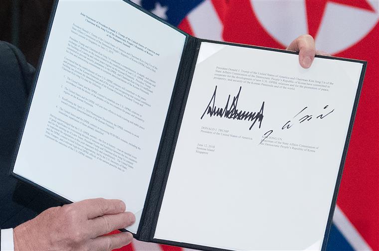 Kim e Trump, as imagens históricas