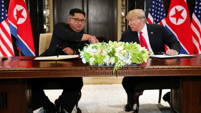 Kim e Trump, as imagens históricas