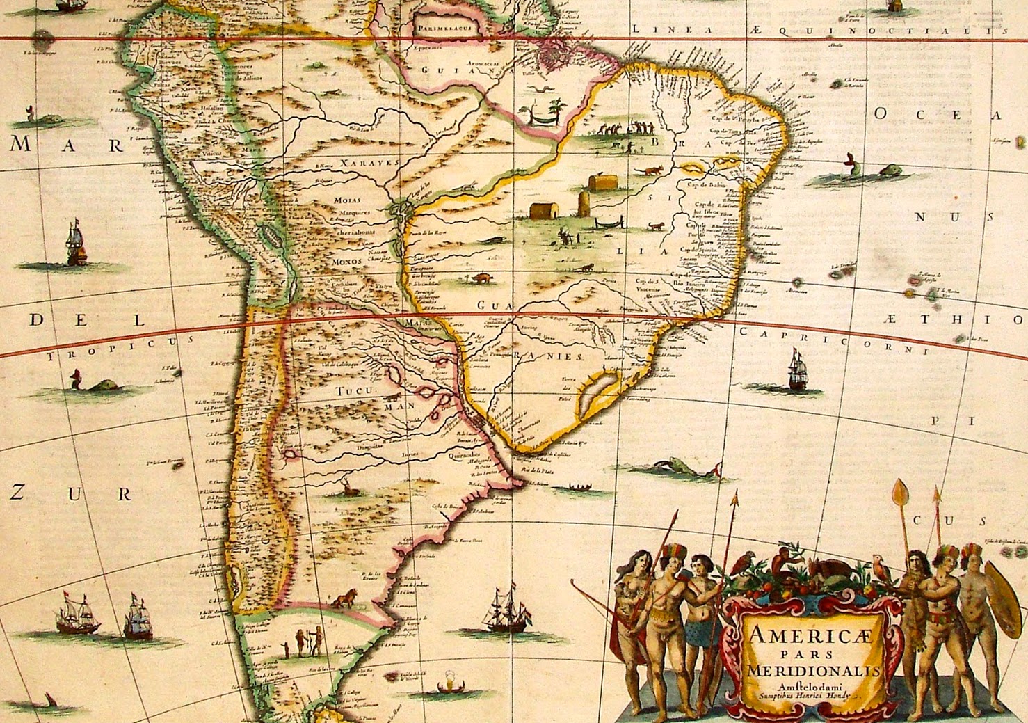 Mapa antigo do Brasil