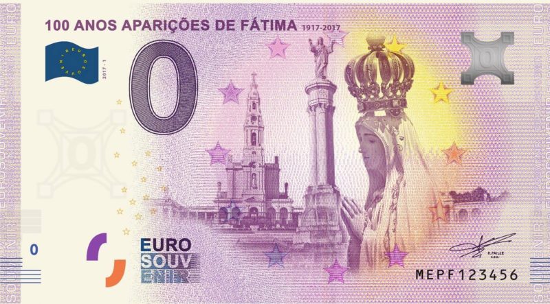 Portugal passa a ter notas de zero euros - 0€