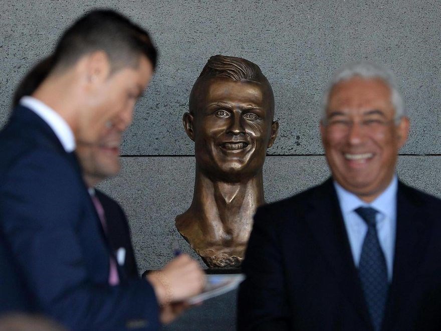 Cristiano Ronaldo tem novo busto que agora lhe faz justiça