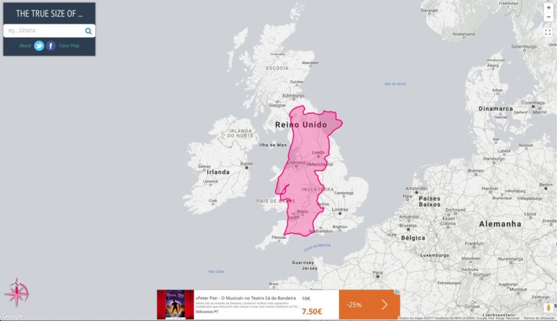 Portugal: o verdadeiro tamanho em 22 mapas O verdadeiro tamanho de Portugal em 22 mapas