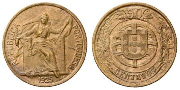 Moedas portuguesas antigas e raras, incluindo peças em escudo e exemplares valiosos procurados por colecionadores.