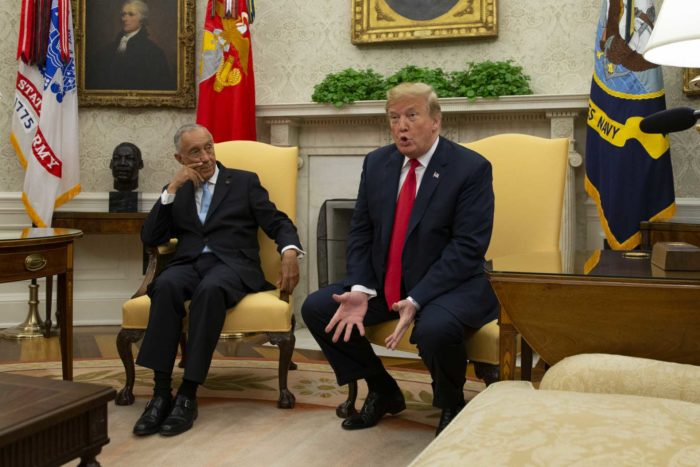 Marcelo e Trump, as melhores imagens
