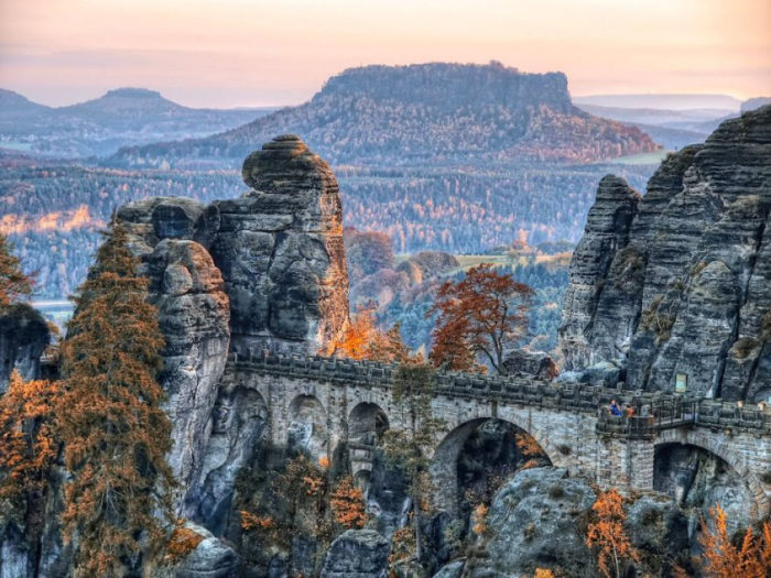 Ponte Bastei, perto de Dresden, Alemanha