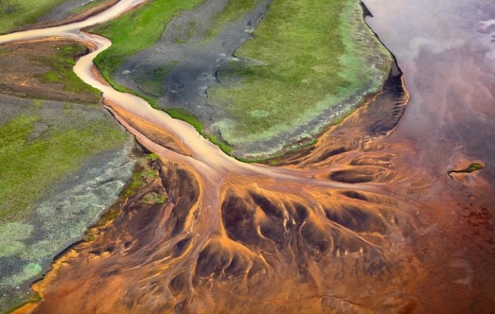 Rio em forma de árvore, Islândia