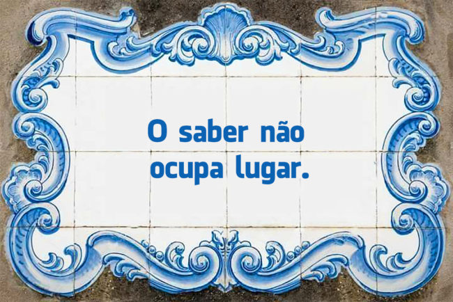 Português: 10 Grandes Provérbios do conhecimento e das palavras Grandes Provérbios