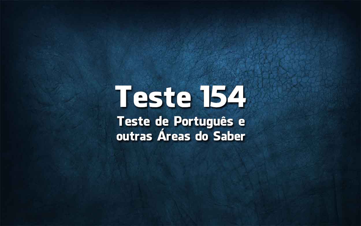 Teste de Língua Portuguesa «154»