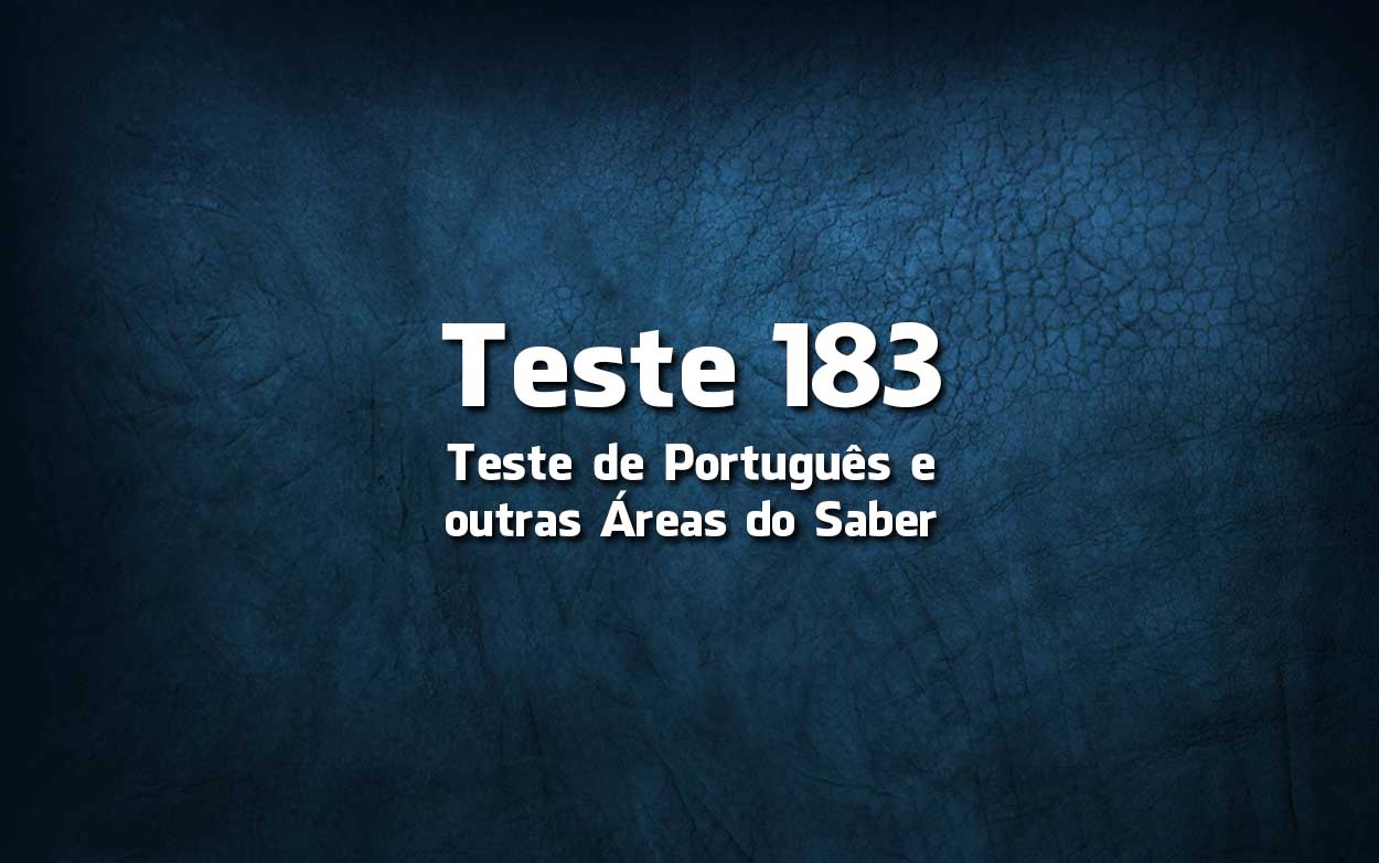 Teste de Língua Portuguesa 183