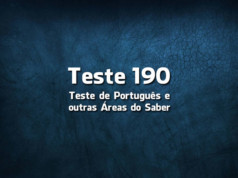 Teste de Português 190 Teste de Português 190