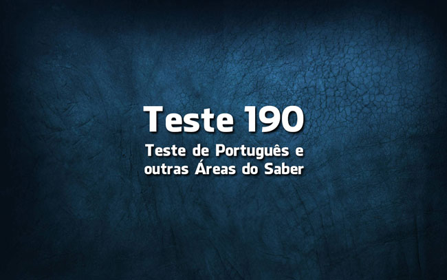 Teste de Português 190