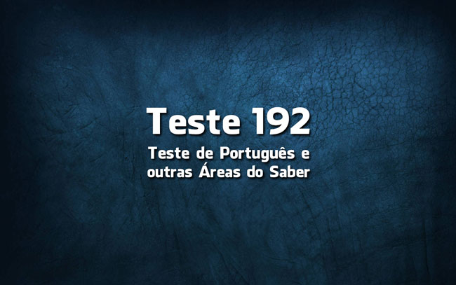 Quiz ou Teste de Português 192