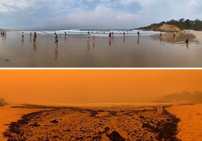 Antes e depois: 19 fotos dos incêndios na Austrália fotos dos incêndios na Austrália