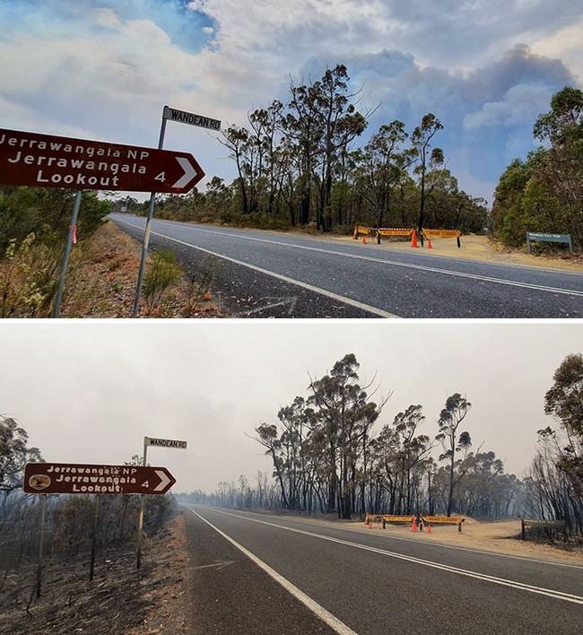 fotos dos incêndios na Austrália
