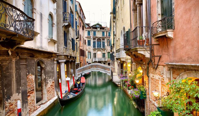 Veneza durante inundação