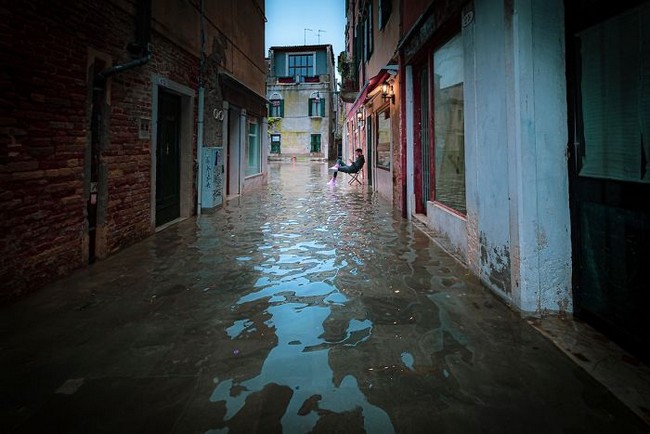Veneza durante inundação (fotos impressionantes) Veneza durante inundação