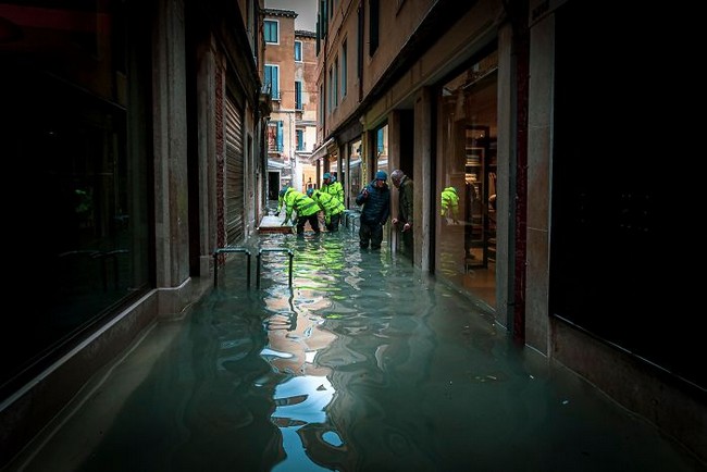 Veneza durante inundação (fotos impressionantes) Veneza durante inundação