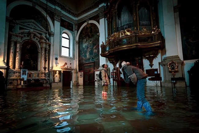 Veneza durante inundação (fotos impressionantes) Veneza durante inundação