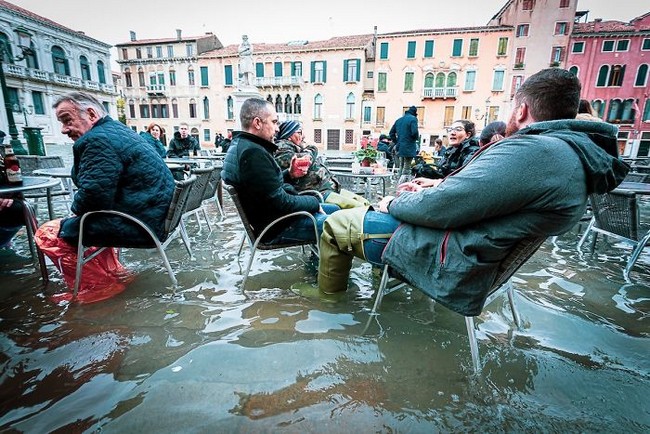 Veneza durante inundação (fotos impressionantes) Veneza durante inundação