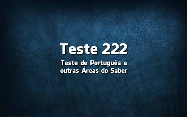 Teste de Português 222