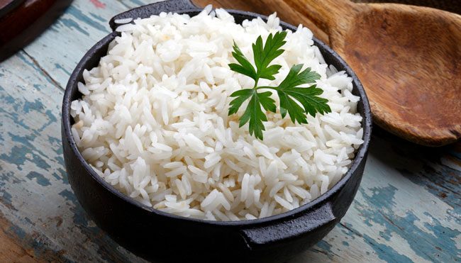 arroz seco e solto
