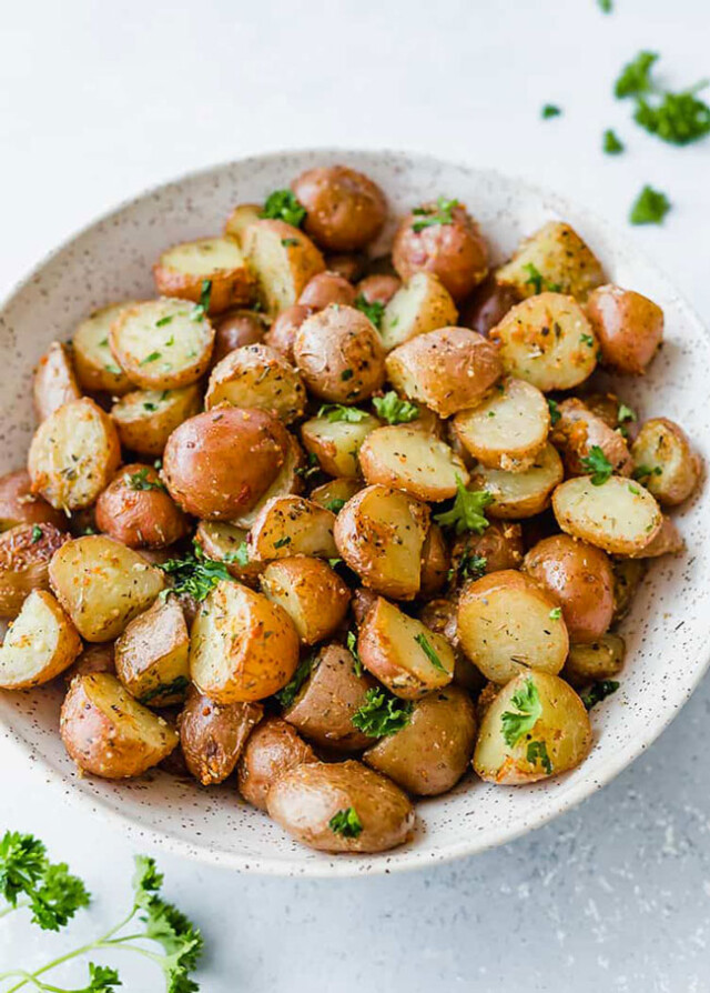 Batatas assadas coradas