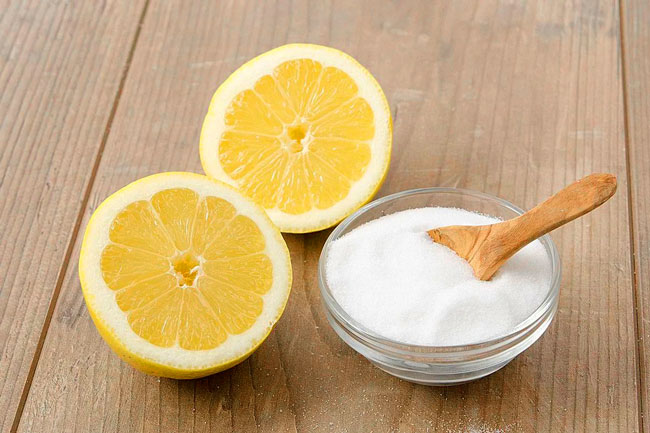 bicarbonato de sódio com limão