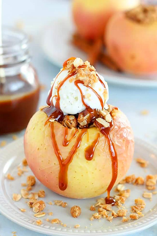 4 receitas de maçã assada com gelado, a enorme tentação receitas de maçã assada com gelado