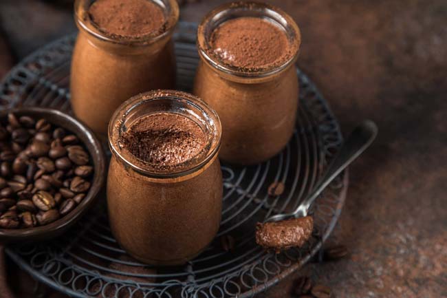 As melhores mousses de chocolate e café. Tome nota! mousses de chocolate e café