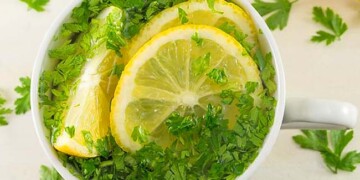 máscara de limão e salsa