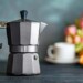 café perfeito na cafeteira italiana Moka