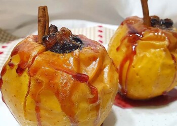 maçãs assadas no forno