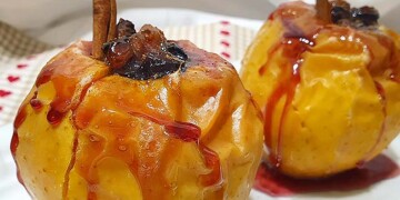 maçãs assadas no forno