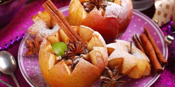 maçãs assadas recheadas