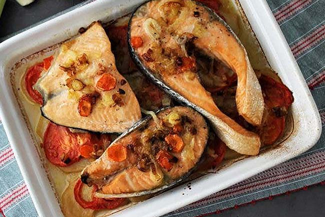 melhor salmão assado no forno