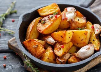 batatas assadas com açafrão
