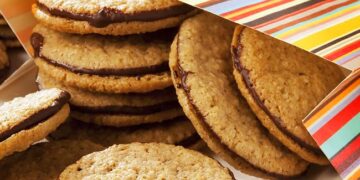 bolachas com recheio de chocolate