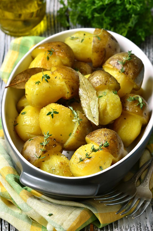 batatas assadas com açafrão