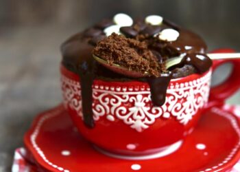 bolo de iogurte de caneca