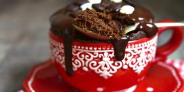 bolo de iogurte de caneca