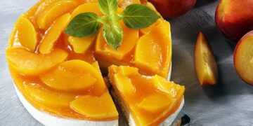 cheesecake de pêssego