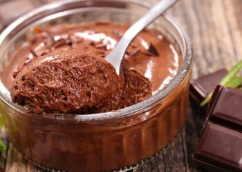 mousse de chocolate sem açúcar