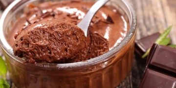 mousse de chocolate sem açúcar